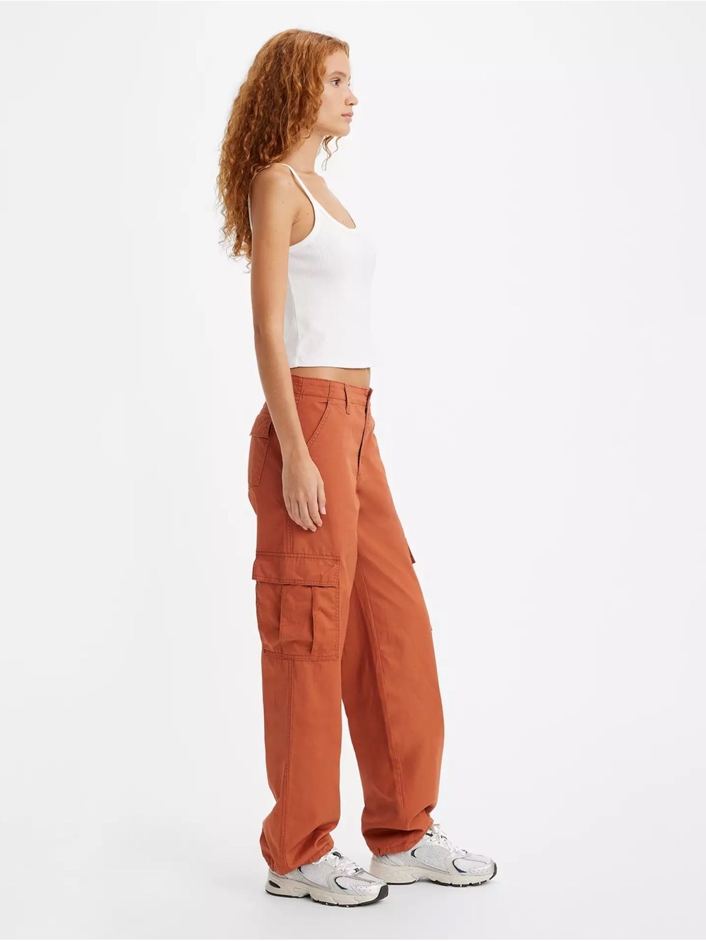 Levi’s '94 Baggy Cargo Pants in Baked Clay Red 100% Cotton 30L - Picture 2 of 13